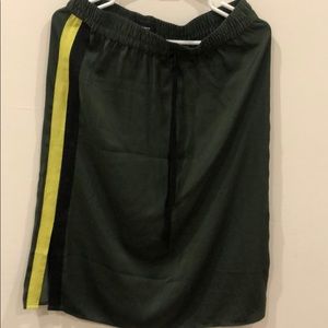 Midi sports stripe skirt